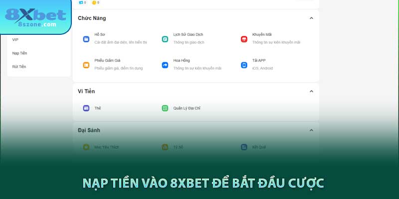 CMD Thể Thao 8xbet - Nền Tảng Cá Cược Thể Thao Uy Tín 15 Nạp tiền vào 8xbet để bắt đầu cược