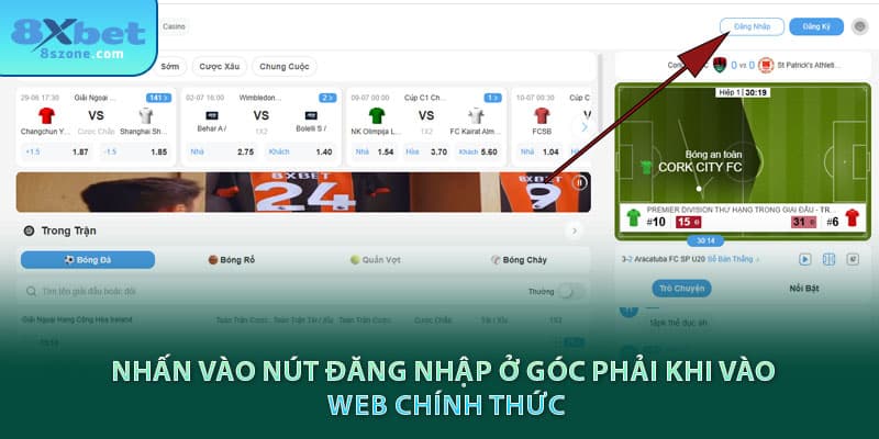 Đăng Nhập 8xbet: Cập Nhật Link Truy Cập Chính Thức 2025 15 Nhấn vào nút đăng nhập 8xbet ở góc phải khi vào web chính thức