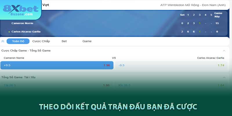 CMD Thể Thao 8xbet - Nền Tảng Cá Cược Thể Thao Uy Tín 19 Theo dõi kết quả trận đấu bạn đã cược tại 8xbet